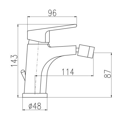 RAV Slezák CO145.0KZ - Miscelatore per bidet + piletta di scarico COLORADO 14,3 cm oro lucido