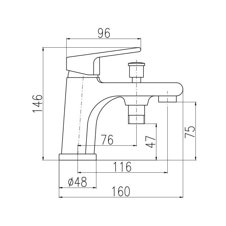 RAV Slezák CO148.0 - Miscelatore per vasca COLORADO 14,6 cm cromo lucido