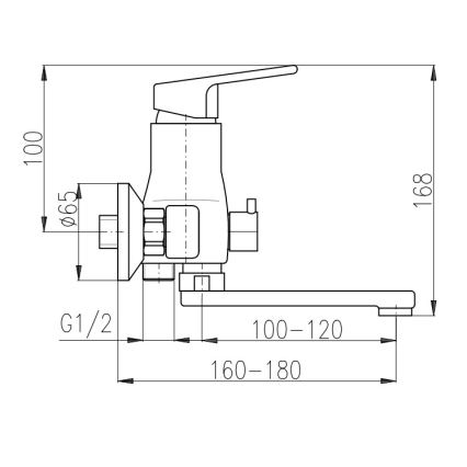 RAV Slezák CO151.5 - Miscelatore per vasca COLORADO cromo lucido