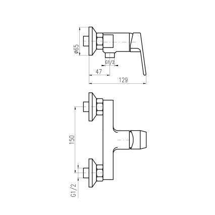 RAV Slezák CO181.5 - Miscelatore doccia COLORADO, finitura cromo lucido