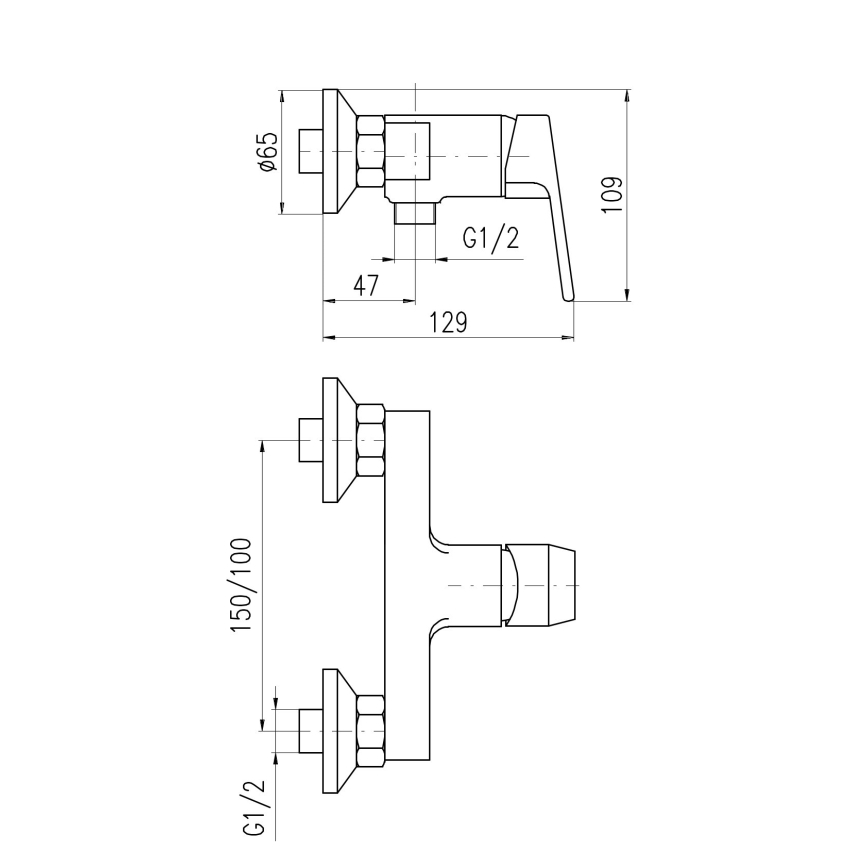 RAV Slezák CO181.5CMATZ - Miscelatore doccia COLORADO nero/oro