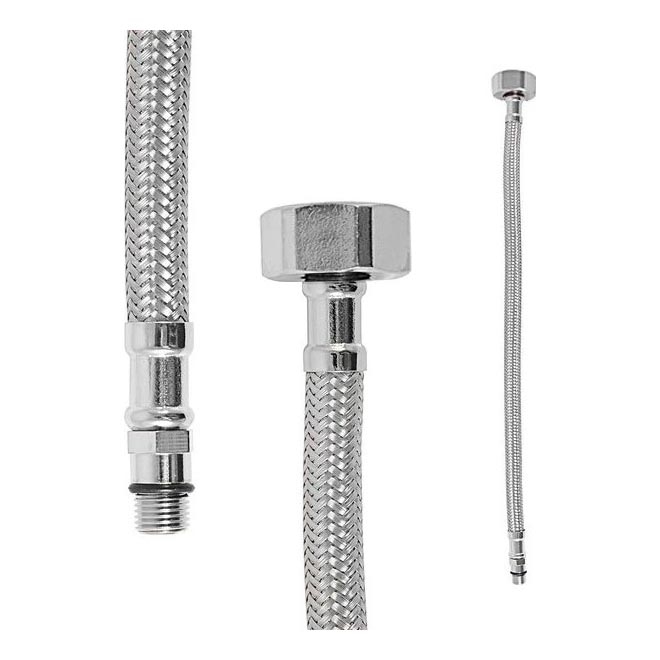 RAV Slezák IF0012 - Tubo flessibile di collegamento FLEXI 35 cm, cromo lucido