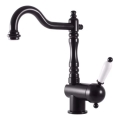 RAV Slezák L508.0/8CMAT - Miscelatore per lavello/lavabo LABE RETRO 25,6 cm nero opaco