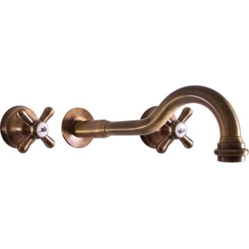 RAV Slezák MK131SM - Miscelatore per lavabo da incasso MORAVA RETRO ottone antico