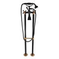 RAV Slezák MK150.5/2CMATSM - Set vasca con miscelatore MORAVA RETRO nero/ottone
