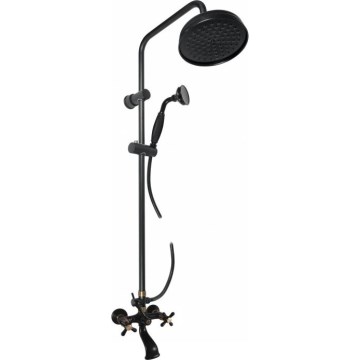 RAV Slezák MK159.5/7CMATSM - Set vasca con miscelatore MORAVA RETRO nero/ottone