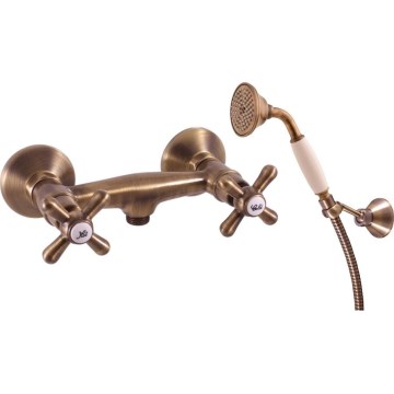 RAV Slezák MK180.5/2SM - Set doccia con miscelatore MORAVA RETRO in ottone antico