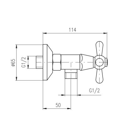 RAV Slezák MK180.5/2SM - Set doccia con miscelatore MORAVA RETRO in ottone antico