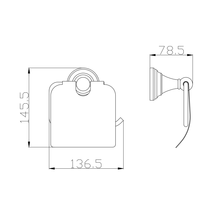 RAV Slezák MKA0400SM - Porta carta igienica con copertura MORAVA RETRO, ottone antico