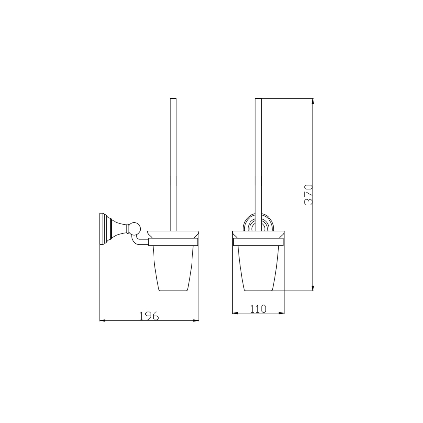 RAV Slezák MKA0500SM - Scopino WC da parete MORAVA RETRO in ottone antico