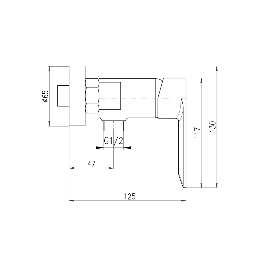 RAV Slezák NL181.5 - Miscelatore per doccia NIL, cromo lucido