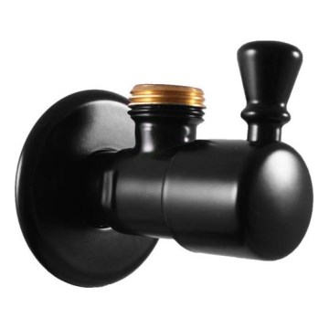 RAV Slezák RV0112CMAT - Valvola angolare RETRO nero opaco