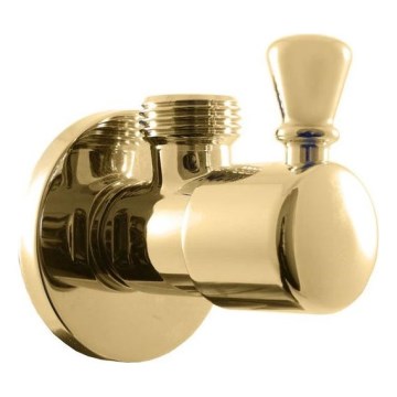 RAV Slezák RV0112Z - Valvola angolare RETRO, finitura oro lucido