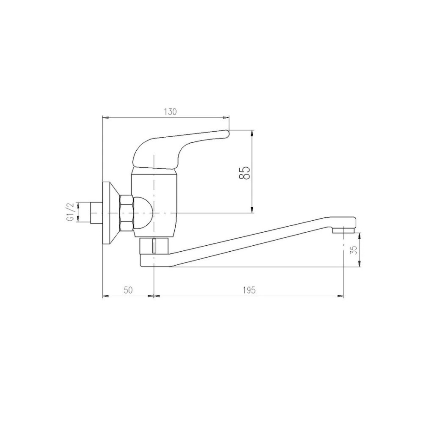 RAV Slezák SA001.5/26 - Miscelatore per lavello/lavabo SAZAVA cromo lucido