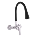 RAV Slezák SA002.5/13 - Miscelatore per lavello SAZAVA 32,3 cm nero/cromo lucido