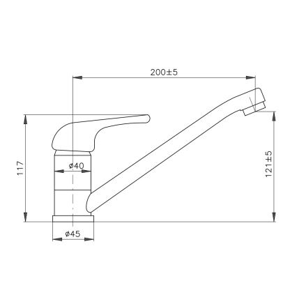 RAV Slezák SA005.0 - Miscelatore da cucina SAZAVA 11,7 cm, cromo lucido