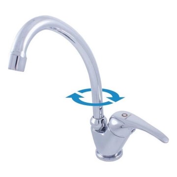 RAV Slezák SA006.0/1 - Miscelatore per lavello SAZAVA 26,1 cm, cromo lucido