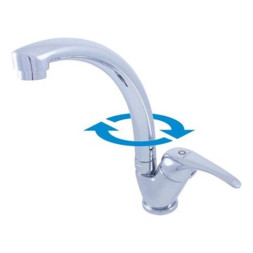 RAV Slezák SA006.0/3 - Miscelatore per lavello SAZAVA 26,5 cm, cromo lucido