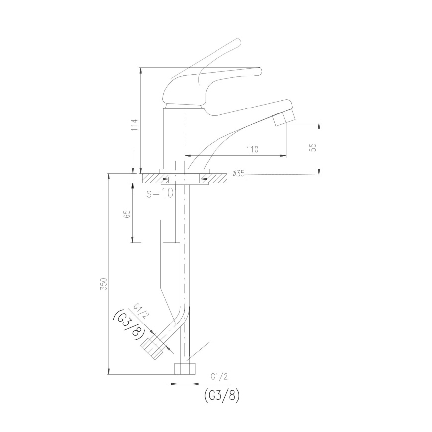 RAV Slezák SAJ026.0 - Miscelatore per lavabo JUNIOR 11 cm rosso/giallo