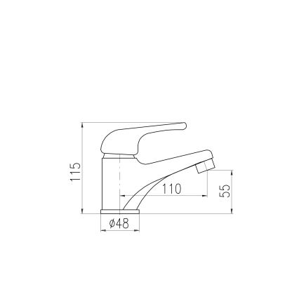 RAV Slezák SAJ091.0 - Miscelatore per lavabo JUNIOR 11,5 cm rosso/giallo