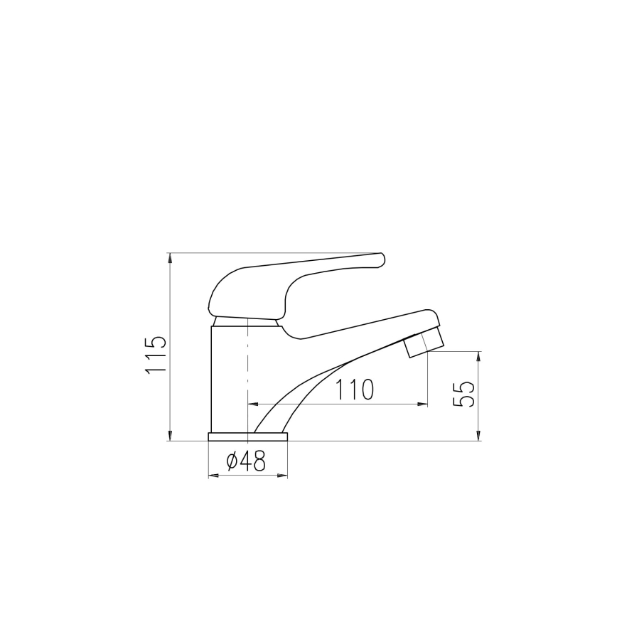 RAV Slezák SAJ091.0 - Miscelatore per lavabo JUNIOR 11 cm rosso/giallo