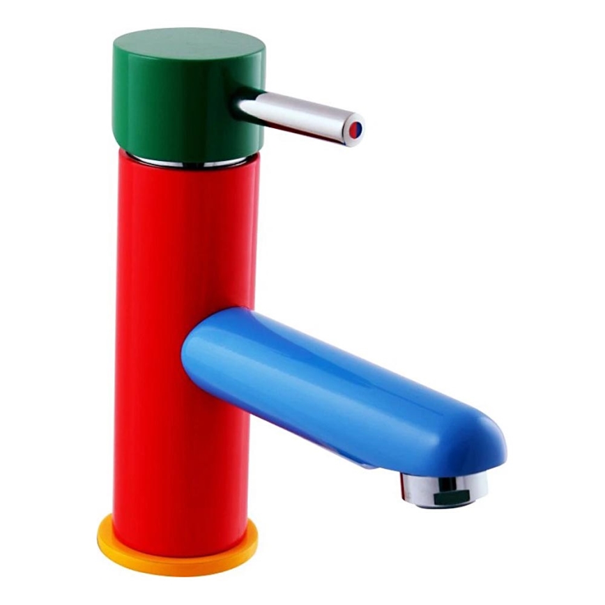 RAV Slezák SE426.0 - Miscelatore per lavabo JUNIOR 15,7 cm rosso/blu/verde