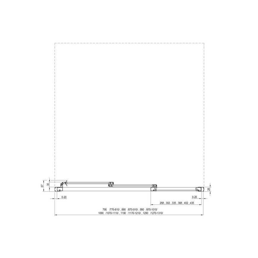 Ravak 00V701R211 - Porta doccia a tre ante SUPERNOVA 90x198 cm bianca