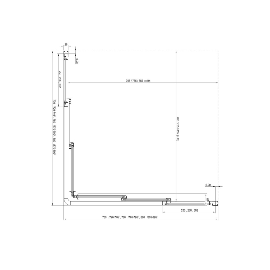 Ravak 15V701R2Z1 - Porta doccia SUPERNOVA 90x198 cm bianca
