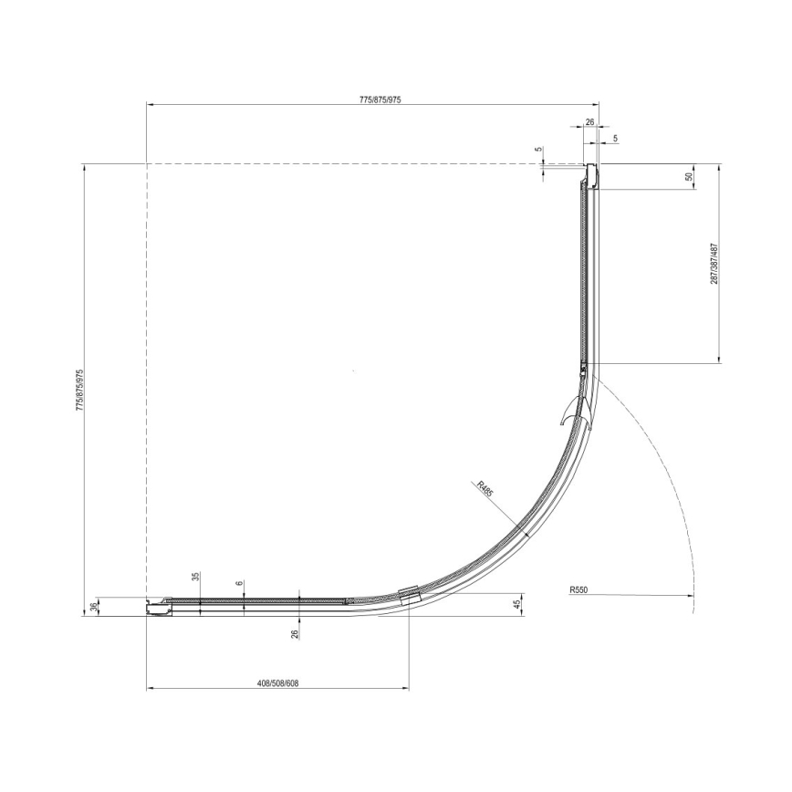 Ravak 37677U00Z1 - Box doccia angolare a tre ante PIVOT 90x90 cm satinato
