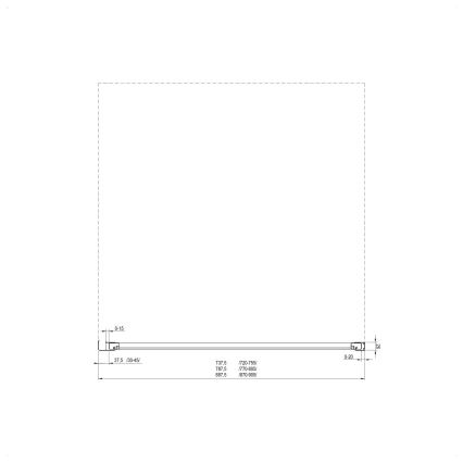 Ravak 940701R211 - Parete doccia fissa SUPERNOVA 90x198 cm bianca