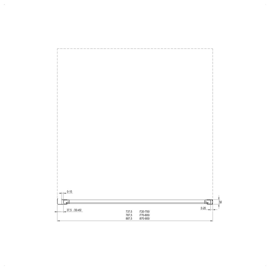 Ravak 940701R211 - Parete doccia fissa SUPERNOVA 90x198 cm bianca