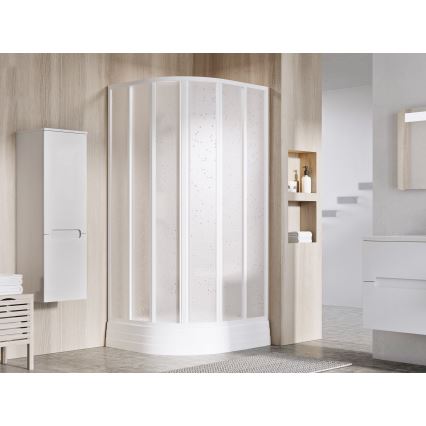 Ravak A207001120 - Piatto doccia angolare a quarto di cerchio RONDA 90x90 cm bianco