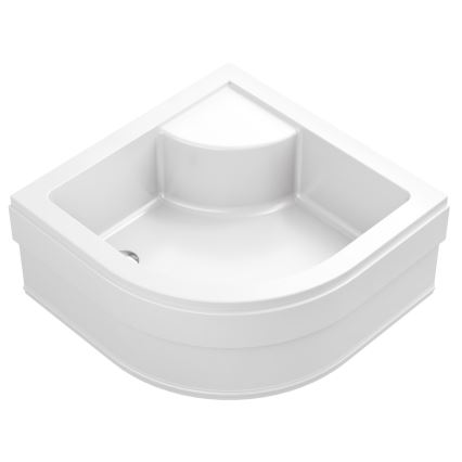Ravak A217001020 - Piatto doccia angolare a quarto di cerchio SABINA 90x90 cm bianco