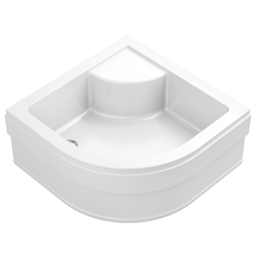 Ravak A217001020 - Piatto doccia angolare a quarto di cerchio SABINA 90x90 cm bianco