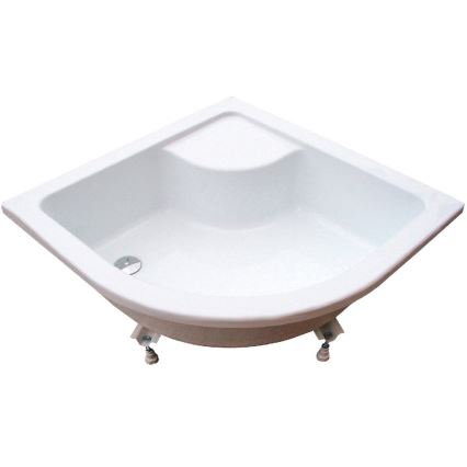 Ravak A217001020 - Piatto doccia angolare a quarto di cerchio SABINA 90x90 cm bianco