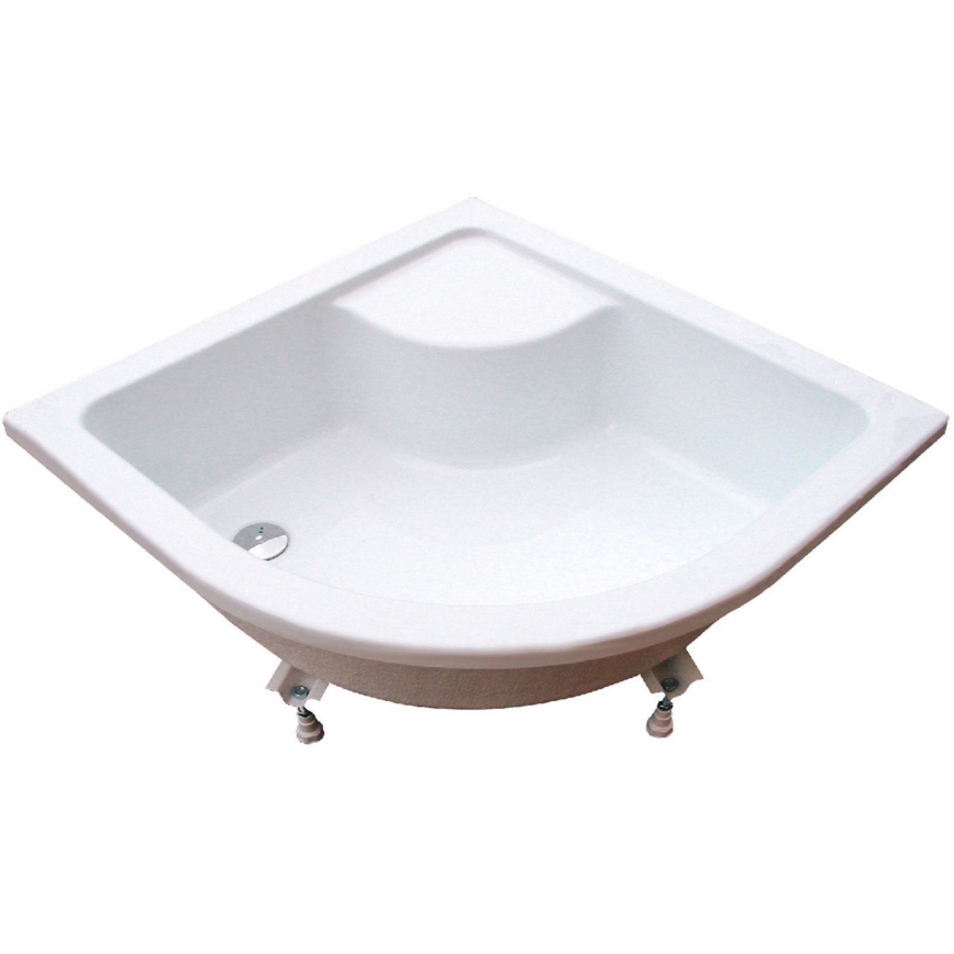 Ravak A217001020 - Piatto doccia angolare a quarto di cerchio SABINA 90x90 cm bianco