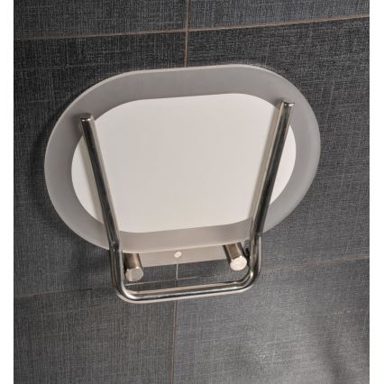 Ravak B8F0000029 - Sedile doccia ribaltabile OVO in acciaio inox