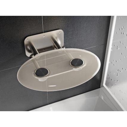 Ravak B8F0000048 - Sedile doccia ribaltabile OVO in acciaio inox