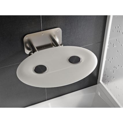 Ravak B8F0000049 - Sedile doccia ribaltabile OVO in acciaio inox