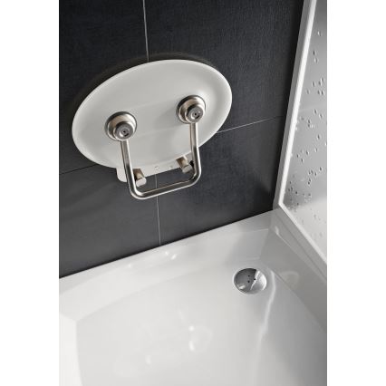 Ravak B8F0000049 - Sedile doccia ribaltabile OVO in acciaio inox