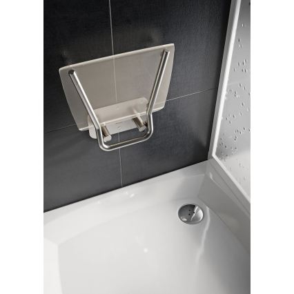 Ravak B8F0000051 - Sedile doccia ribaltabile OVO in acciaio inox