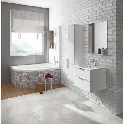 Ravak C421000000 - Vasca angolare ROSA 170x105 cm acrilico/bianco