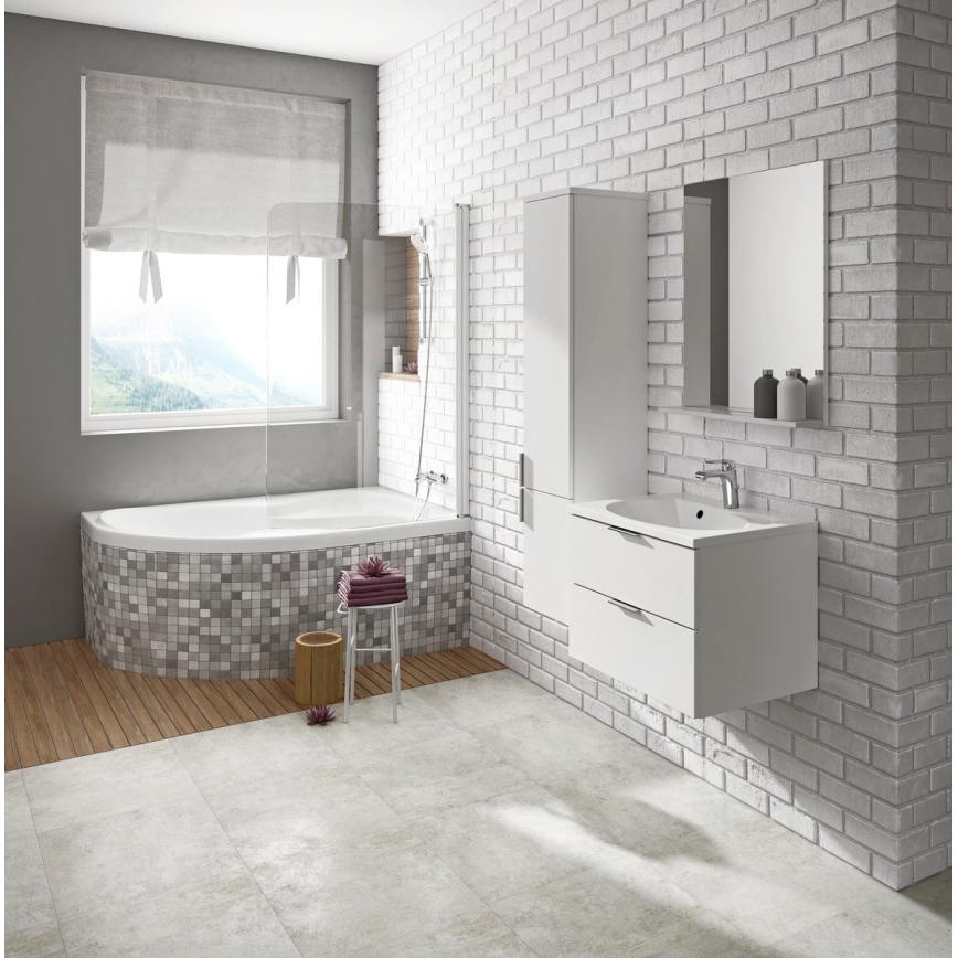 Ravak C421000000 - Vasca angolare ROSA 170x105 cm acrilico/bianco