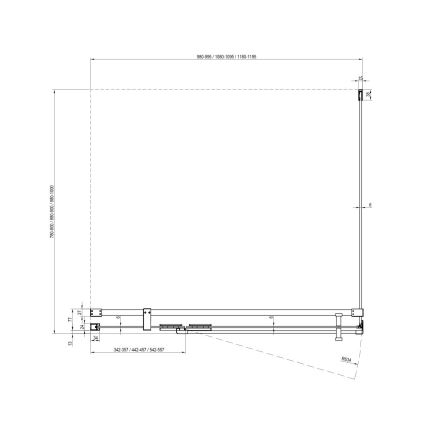 Ravak - Cabina doccia COOL 100x100 cm cromo lucido