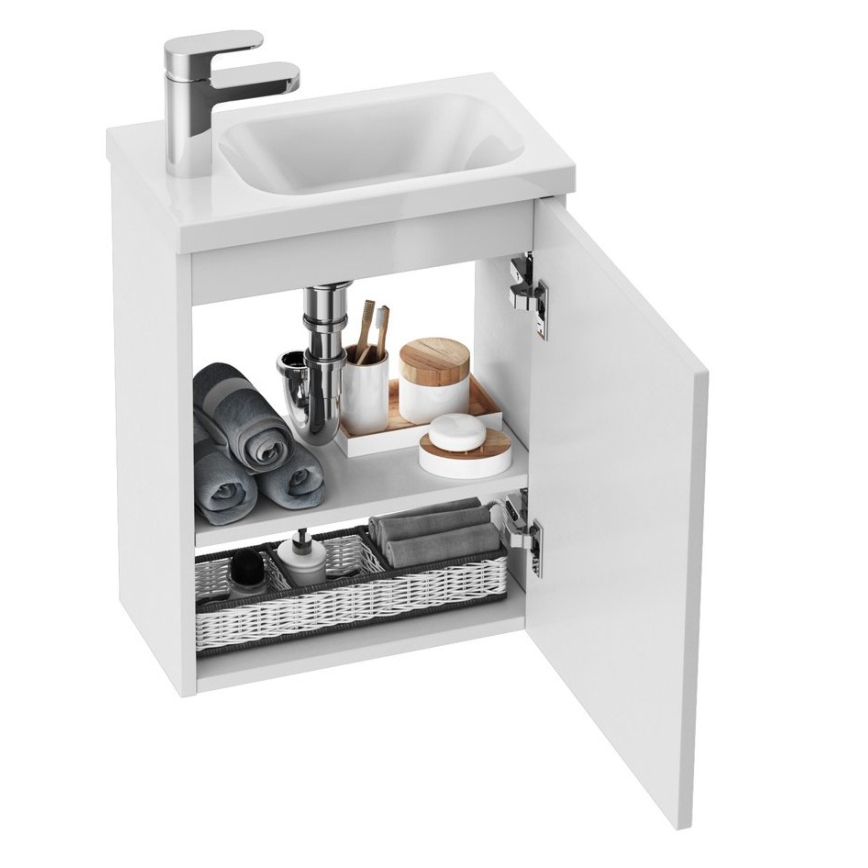 Ravak X000000538 - Mobile sottolavabo da bagno CHROME 40x50 cm bianco