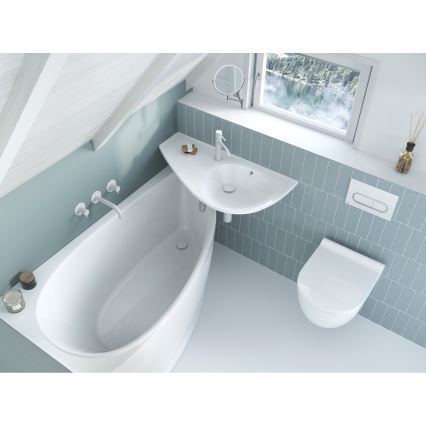 Ravak X01455 - Pulsante di scarico CHROME 24,7x16,5 cm bianco