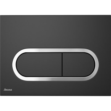 Ravak X01797 - Pulsante di scarico 24,7x16,5 cm CHROME nero