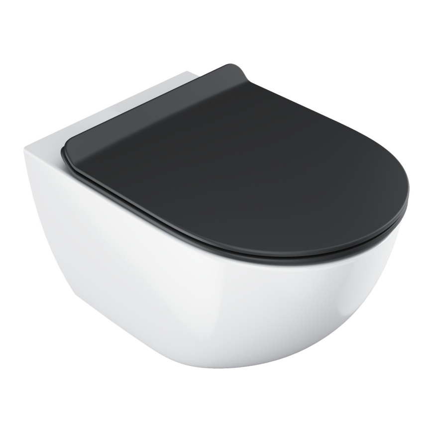 Ravak X01862 - Sedile WC a chiusura rallentata SoftClose VITA SLIM, nero