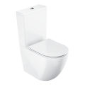 Ravak X01870 - WC combinato senza brida con sedile SoftClose OPTIMA ceramica/bianco