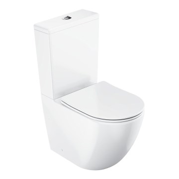 Ravak X01870 - WC combinato senza brida con sedile SoftClose OPTIMA ceramica/bianco